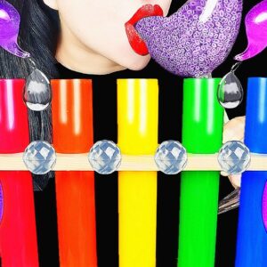 ASMR DRINKING SOUNDS 신기한 물 먹방 MYSTERIOUS WATER EATING EDIBLE FROG EGGS, BIRD GLASS RAINBOW DRINKS