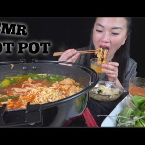 ASMR FAILED MESS *HOT POT (COOKING + EATING SOUNDS) LIGHT WHISPERS