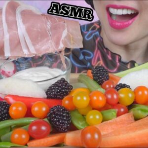 ASMR CRUNCHY VEGGIE PLATTER (EATING SOUNDS) NO TALKING | SAS-ASMR