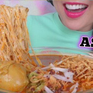 ASMR CHICKEN KAO SOY NOODLE *THAI SPICY CURRY (EATING SOUND) NO TALKING | SAS-ASMR